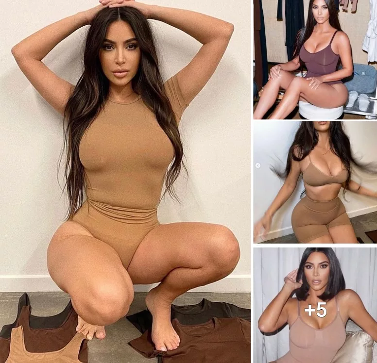 “Get Ready to Sizzle: Kim Kardashian Flaunts Her Curves in Promotional Photos for SKIMS Butter Collection”