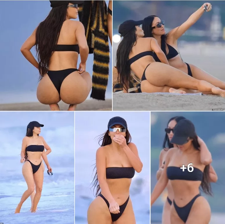 “Fun in the Sun: Kim Kardashian Rocks a Thong Bikini during a Beach Escape in Malibu”